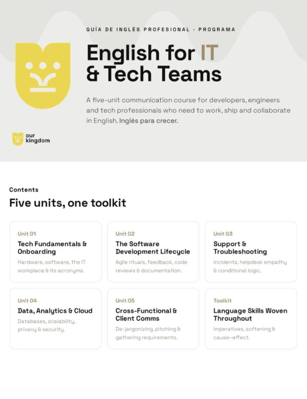 Untitled design (7) English for IT & Tech Teams - Guía de inglés profesional